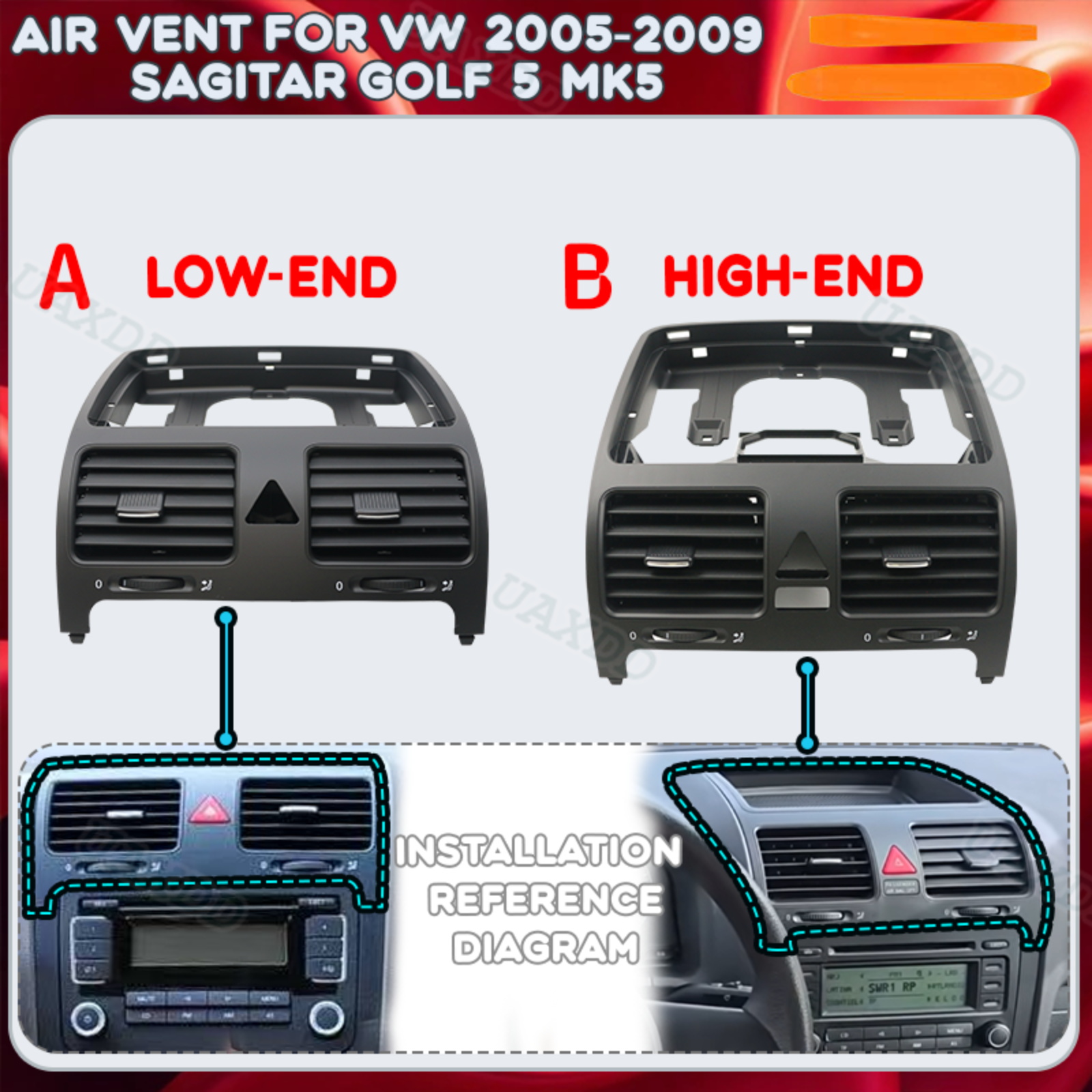 Golf Equipment Outlet - Kit Ventilasi Grille Otomotif, Nozzle AC,
