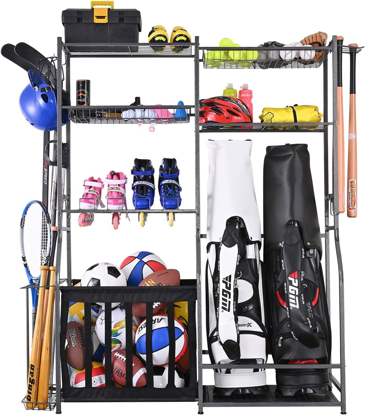 Golf Equipment Organizer For Garage - Rak Penyimpanan Peralatan Olahraga Garasi, Penyangga