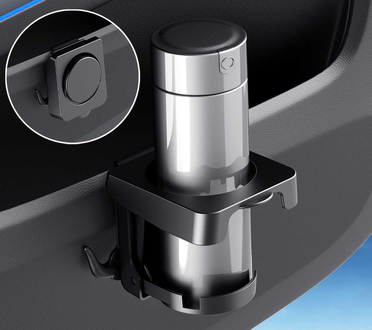 Golf Equipment Holder - Tempat Cangkir Pintu Mobil Dapat Dilipat
