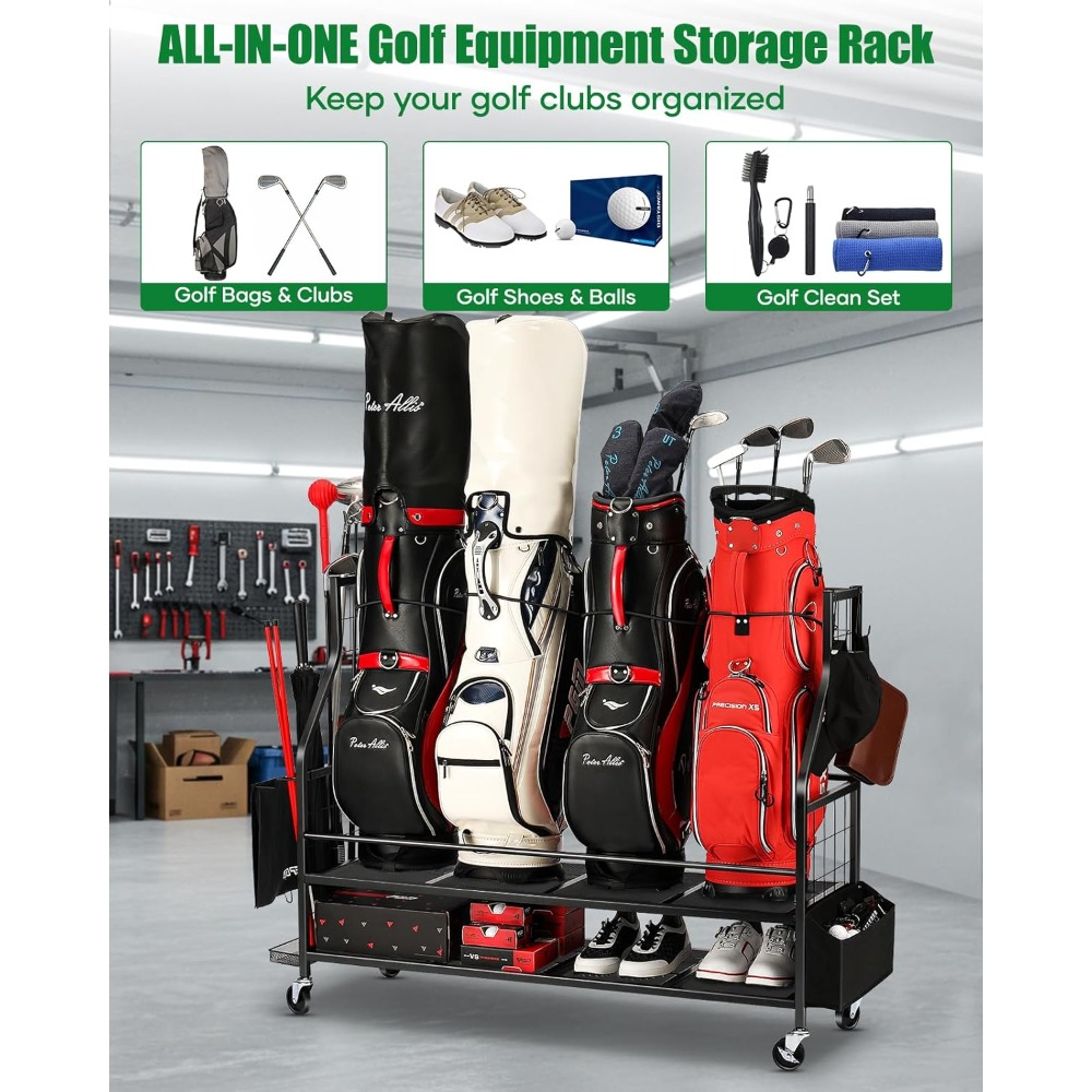 Rak Penyimpanan Tas Golf Berod - Golf Equipment Organizer For Garage ulasan dan harga