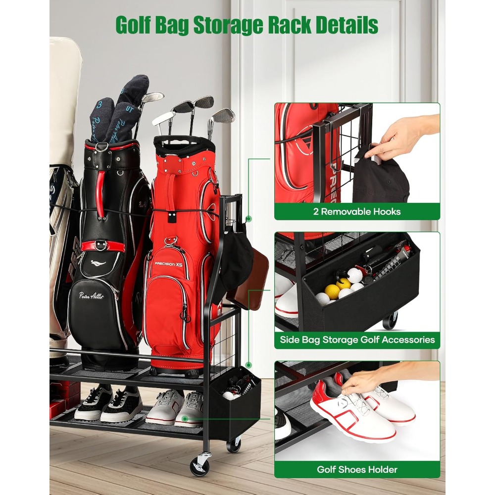 Rak Penyimpanan Tas Golf Berod - Golf Equipment Organizer For Garage ulasan dan harga