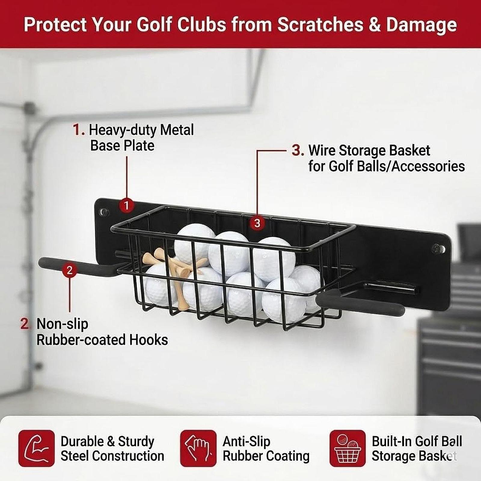 Rak Dinding Peralatan Golf Hem - Golf Equipment Holder ulasan dan harga