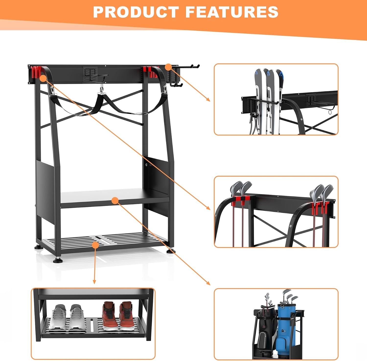 Rak Penyimpanan Tas Golf Dindi - Golf Equipment Organizer For Garage ulasan dan harga