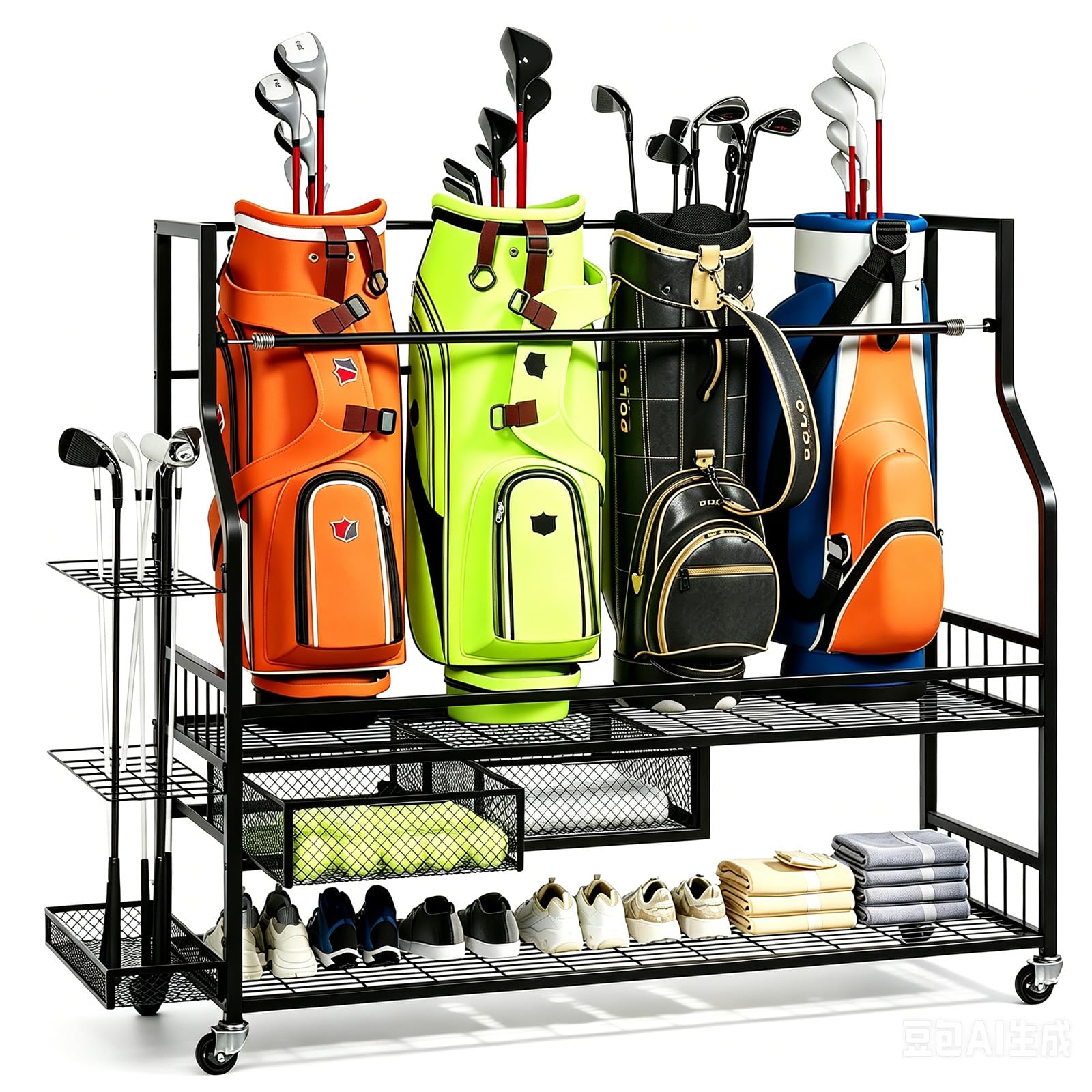 Organizer Penyimpanan Tas Golf - Golf Equipment Organizer For Garage ulasan dan harga