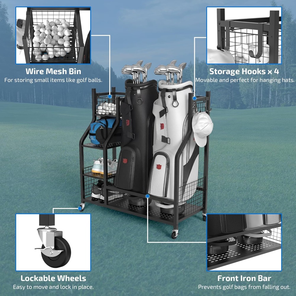 Rak Penyimpanan Tas Golf Ekstr - Golf Equipment Organizer For Garage ulasan dan harga