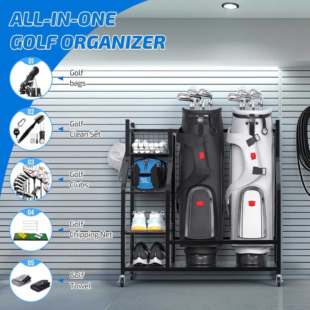 Rak Penyimpanan Tas Golf Ekstr - Golf Equipment Organizer For Garage ulasan dan harga